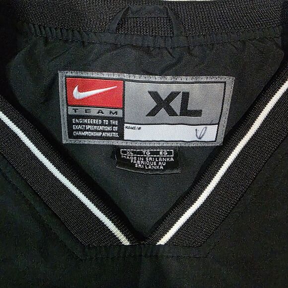 Vintage 90s Nike Center Swoosh Pullover Wind Breaker Size XL With Side Zipper - Picture 4 of 7